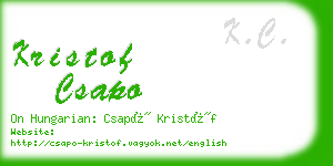 kristof csapo business card